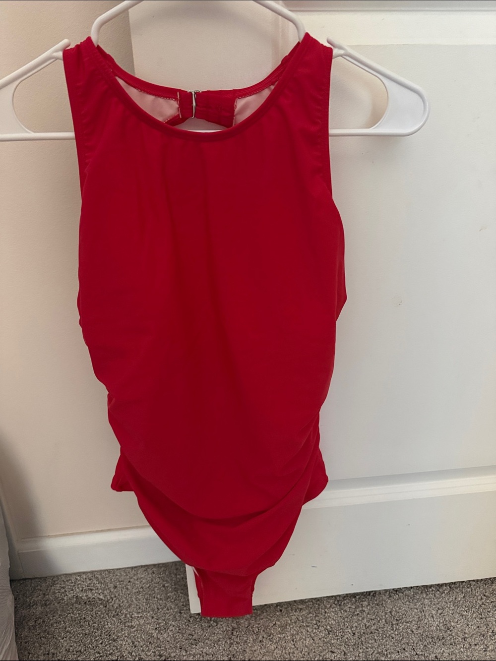 Women's Red Ruched Tank Top